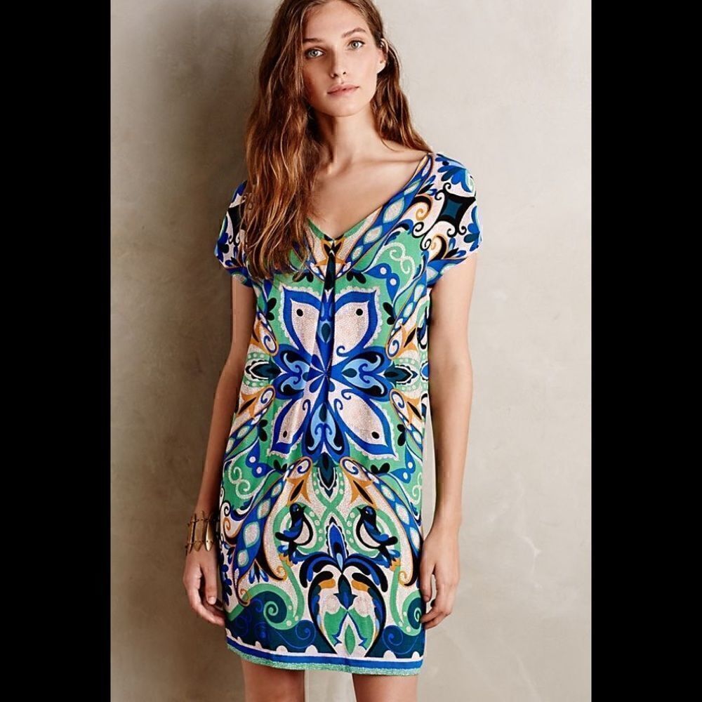Anthropologie Maeve Folklore Shift Dress Size small